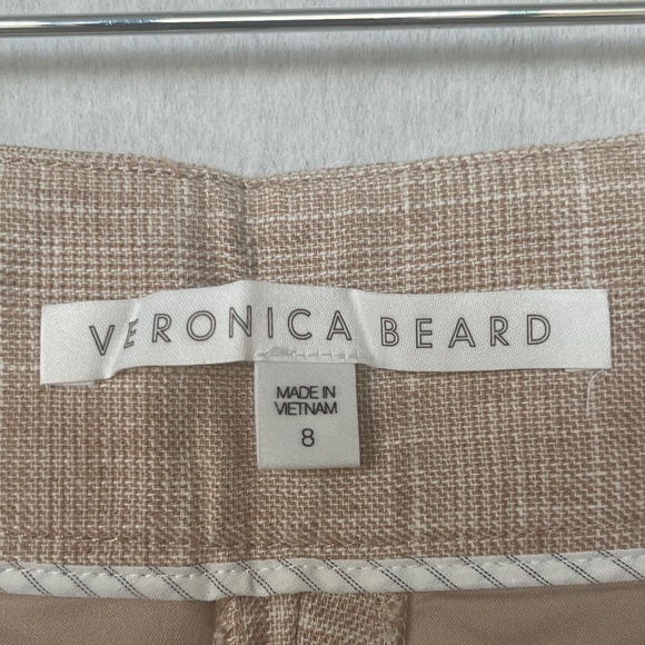 Veronica Beard Beige Plaid Renzo Pants sz 8 - Picture 5 of 9